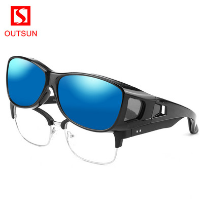 OUTSUN Brand OVER-FIT Polarized Sunglasses Men Women Outdoor Sports Glasses UV400 Fishing Sunglasses Prescription Glasses OS098