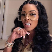 Prevelike zlatne prozirne naočale Ženske modne prozirne poluokrugle dizajnerske metalne šuplje naočale s biserno crnim okvirom