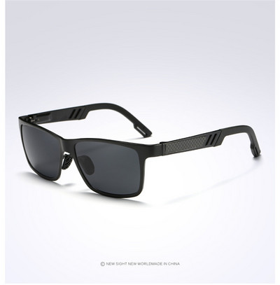 Eyecrafters dizajnerske muške aluminijske polarizirane sunčane naočale Retro Vintage četvrtaste naočale Muške sunčane naočale s zrcalom za vožnju SilvBla