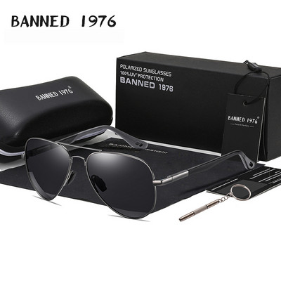 Luxury Men`s Polarized Sunglasses Driving Sun Glasses For Men Women Brand Designer Male Vintage Black Pilot Sunglasses UV400