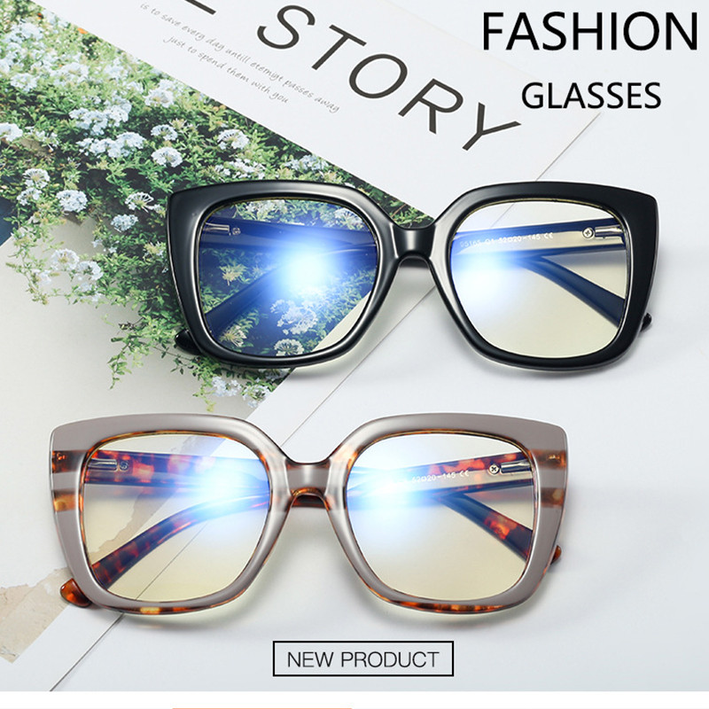 Modni brend Anti Blue Light naočale Ženske prevelike četvrtaste ljubičaste naočale Računalni dioptrijski okviri za naočale Luksuzni Oculos