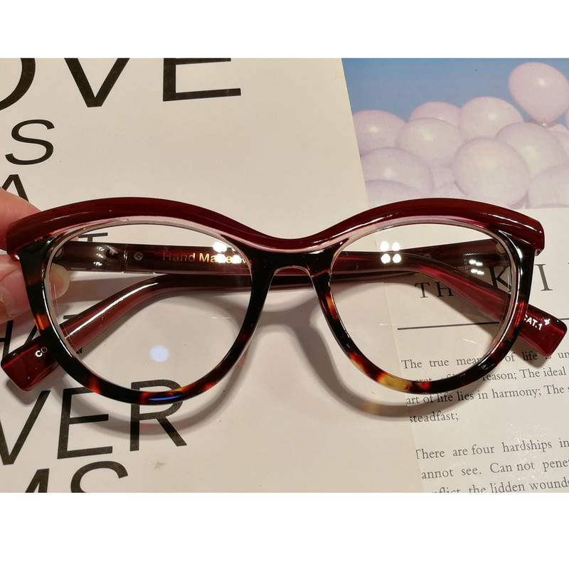 2021. Novi vintage leopard prozirni okvir za naočale Ženske modne seksi naočale s mačjim okom Ženske naočale Oculos Feminino UV400