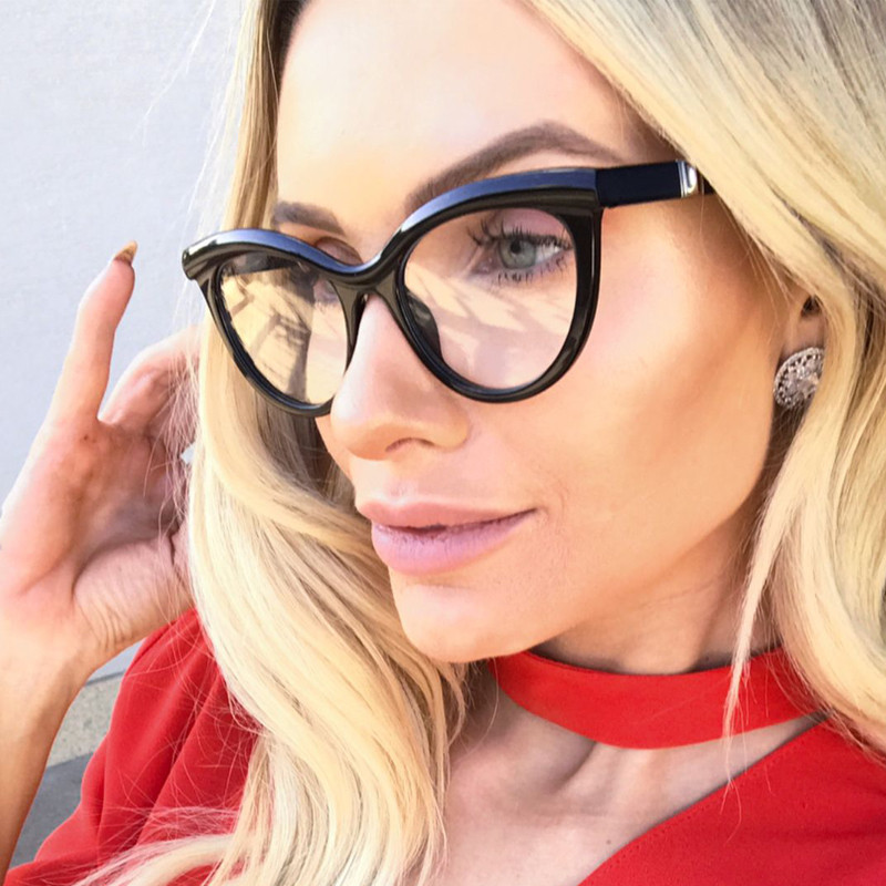 2021. Novi vintage leopard prozirni okvir za naočale Ženske modne seksi naočale s mačjim okom Ženske naočale Oculos Feminino UV400