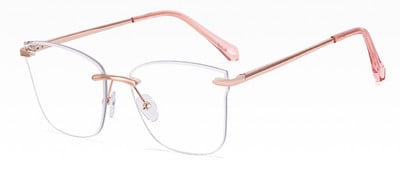 Peekaboo metallist ääristeta prillid naistele läbipaistvad läätsed mood ruudukujulised prillid raam naiste leopard kullast talvetarvikud raamita