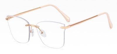 Peekaboo metallist ääristeta prillid naistele läbipaistvad läätsed mood ruudukujulised prillid raam naiste leopard kullast talvetarvikud raamita