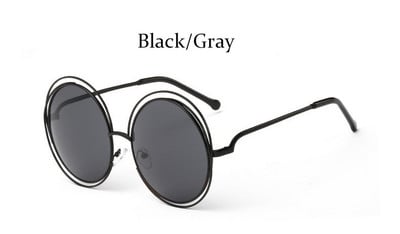 Okrugle sunčane naočale Ženske retro zrcalne sjenila za žene Luksuzne smeđe leće Ženske sunčane naočale Prevelike vintage naočale Oculos