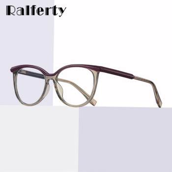 Ralferty Trendy Γυαλιά Γυαλιών Γυναικείο Σκελετός Γυναικείο Γυναικείο Πλαίσιο Γυαλιών Πλαίσιο Ένθετο μεντεσέ 0 Διόπτρας Myopia Optic Frame Anti Blue