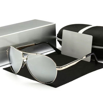 Vintage επώνυμα μεταλλικά ανδρικά γυαλιά ηλίου 2022 Classic Polarized τετράγωνα γυαλιά ψαρέματος UV400