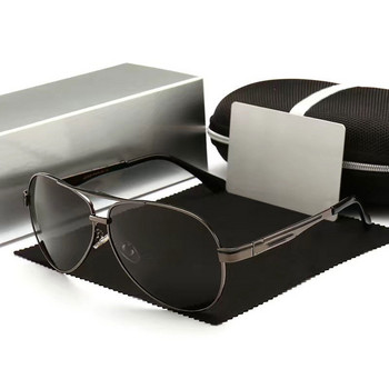 Vintage επώνυμα μεταλλικά ανδρικά γυαλιά ηλίου 2022 Classic Polarized τετράγωνα γυαλιά ψαρέματος UV400