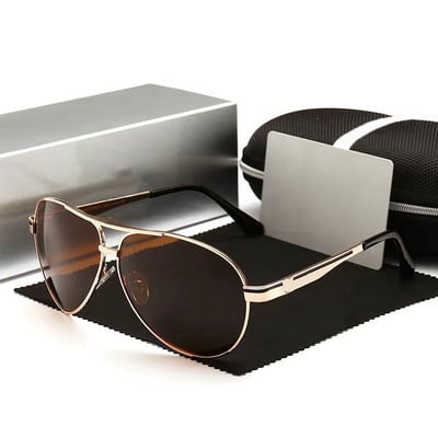 Vanad brändi metallist meeste päikeseprillid 2022, klassikalised polariseeritud ruudukujulised kalastusprillid UV400