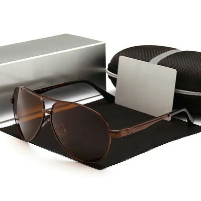 Vanad brändi metallist meeste päikeseprillid 2022, klassikalised polariseeritud ruudukujulised kalastusprillid UV400