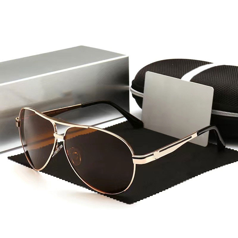 Vanad brändi metallist meeste päikeseprillid 2022, klassikalised polariseeritud ruudukujulised kalastusprillid UV400