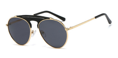 48086 Okrugle Pilot kožne sunčane naočale Muškarci Žene Modne nijanse UV400 Vintage naočale