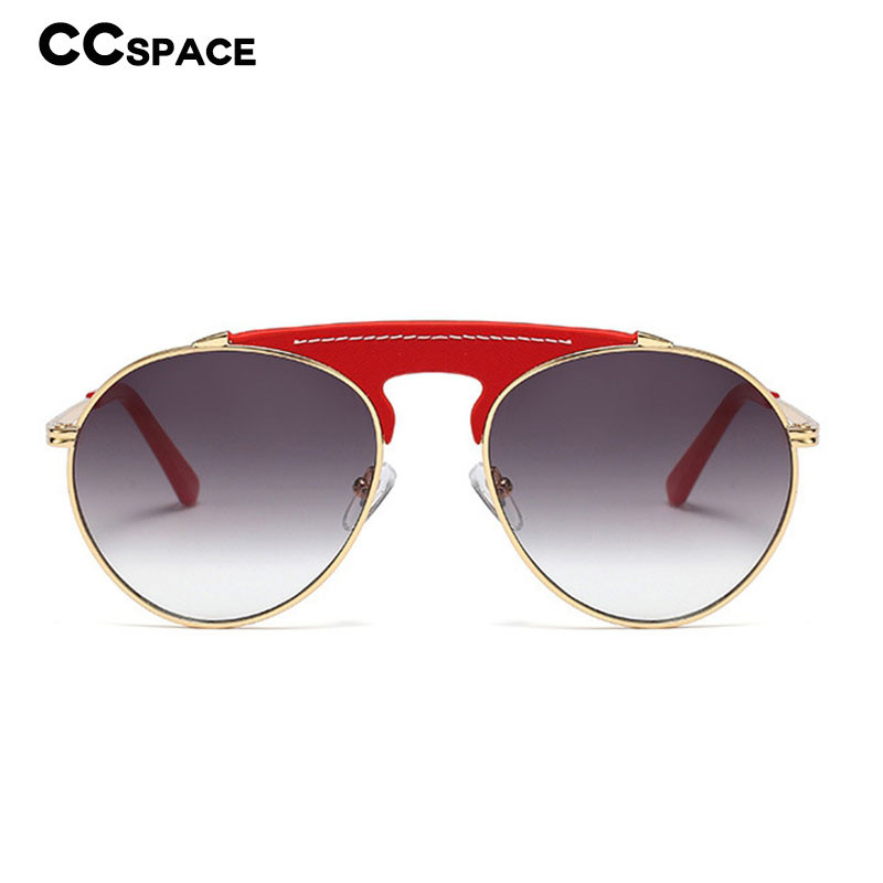 48086 Okrugle Pilot kožne sunčane naočale Muškarci Žene Modne nijanse UV400 Vintage naočale