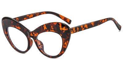 Priehľadné okuliare s mačacím okom, jedinečné nadrozmerné osobnostné módne okuliare, oranžové dekoratívne okuliare, veľké dámske okuliare