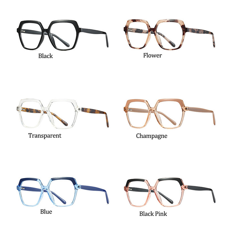 Kvadratni okviri velikih naočala za žene Najnoviji trendovi Naočale Modne ružičaste antiplave računalne naočale Prozirne naočale 2021.