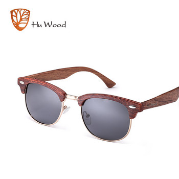 HU WOOD 2020 Νέα Polarized γυαλιά ηλίου Unisex ρετρό ξύλινα ριγέ υψηλής ποιότητας Οβάλ ημι-ανάστρωτο μάρκα γυαλιά ηλίου Γυναικεία GR8005