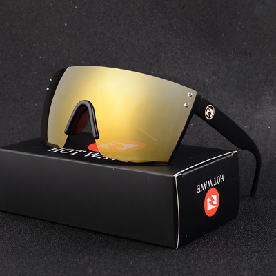 Prabangus prekės ženklas HOT WAVE Blue Mirror Akiniai nuo saulės Vyriški UV spindulių lęšiai Akiniai Vintage Fashion Square Vyriški akiniai nuo saulės