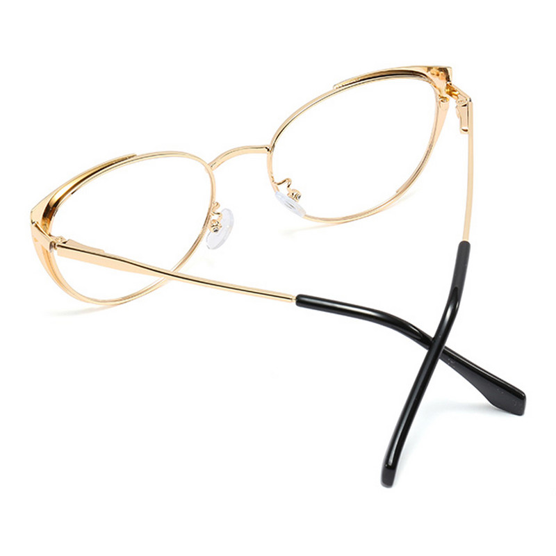 Kachawoo rame ochelari cu ochi de pisică pentru femei ochelari de vedere din metal ovale bicolor auriu verde prescripție accesorii de modă pentru femei cadou