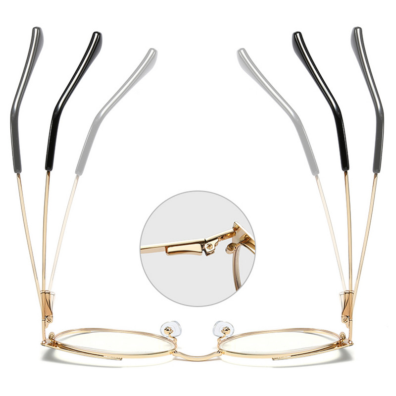 Kachawoo rame ochelari cu ochi de pisică pentru femei ochelari de vedere din metal ovale bicolor auriu verde prescripție accesorii de modă pentru femei cadou