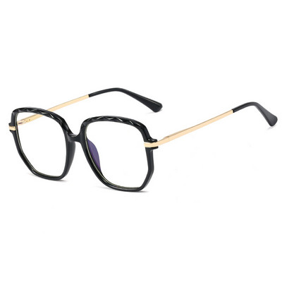 48259 Didelio rėmo krištoliniai kirpti anti mėlyni akinių rėmeliai moteriški kvadratiniai optiniai receptiniai rėmeliai madingi kompiuterio akiniai