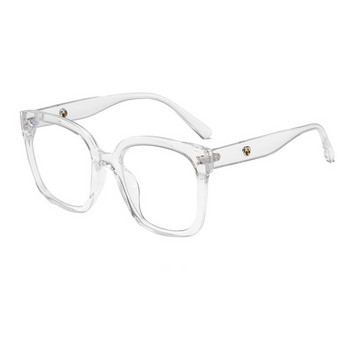 Прозрачни квадратни рамки за очила Дамски винтидж големи анти синя светлина Компютърни очила Прозрачни лещи Оптични очила за очила