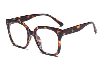 Prozirni četvrtasti okvir za naočale Ženske vintage prevelike antiplave računalne naočale Prozirne leće Naočale za optičke naočale