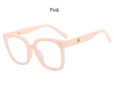 Prozirni četvrtasti okvir za naočale Ženske vintage prevelike antiplave računalne naočale Prozirne leće Naočale za optičke naočale