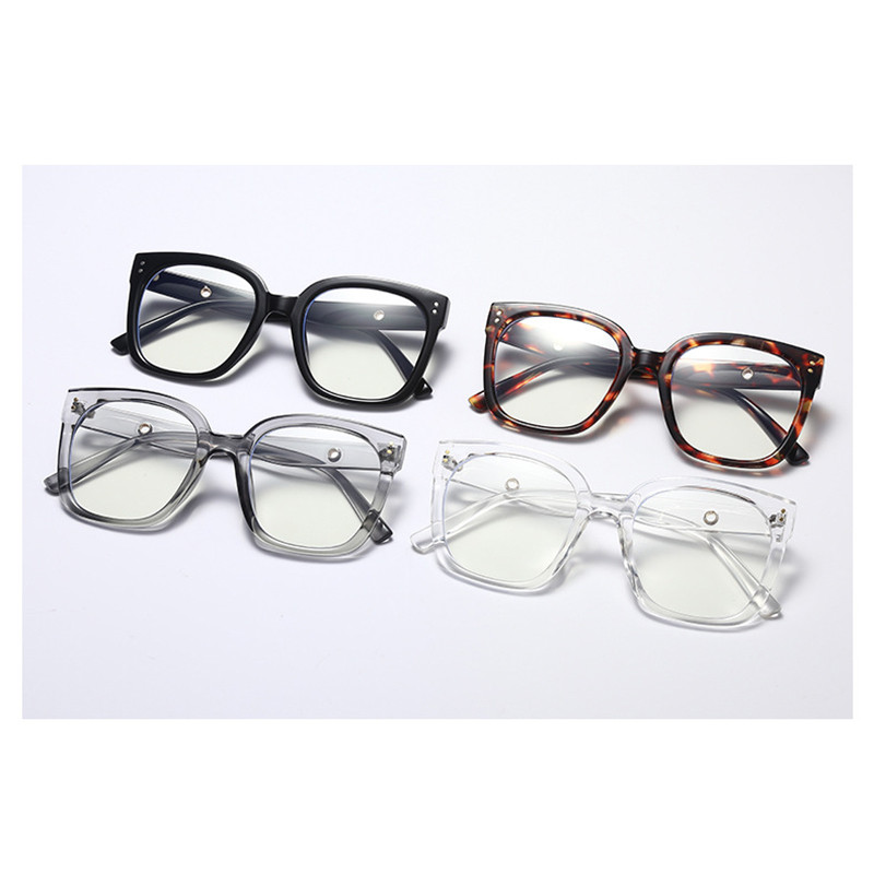 Prozirni četvrtasti okvir za naočale Ženske vintage prevelike antiplave računalne naočale Prozirne leće Naočale za optičke naočale