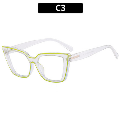 Рамка за очила Oulylan Anti Blue Light Дамска мода TR90 Котешки очила Рамки за големи очила с рецепта Дамски