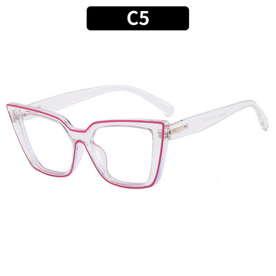 Рамка за очила Oulylan Anti Blue Light Дамска мода TR90 Котешки очила Рамки за големи очила с рецепта Дамски