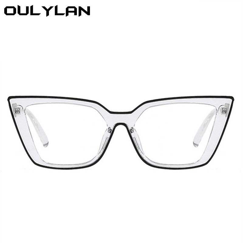 Рамка за очила Oulylan Anti Blue Light Дамска мода TR90 Котешки очила Рамки за големи очила с рецепта Дамски
