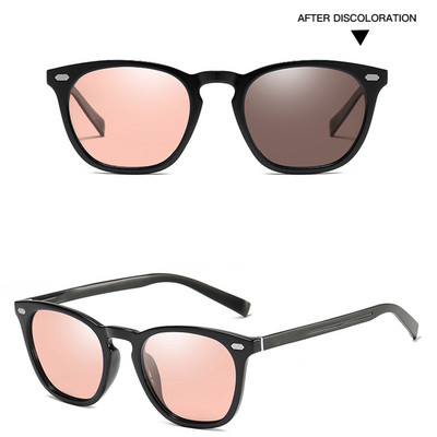 Vyriški moteriški poliarizuoti fotochromatiniai akiniai nuo saulės mėlyni rožiniai violetiniai geltoni pereinamieji chameleono lęšiai, skirti lauke vairuojant bėgimo stiklą