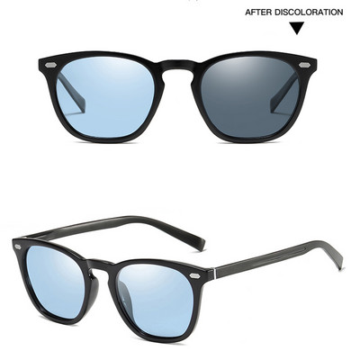 Vyriški moteriški poliarizuoti fotochromatiniai akiniai nuo saulės mėlyni rožiniai violetiniai geltoni pereinamieji chameleono lęšiai, skirti lauke vairuojant bėgimo stiklą