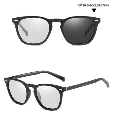 Vyriški moteriški poliarizuoti fotochromatiniai akiniai nuo saulės mėlyni rožiniai violetiniai geltoni pereinamieji chameleono lęšiai, skirti lauke vairuojant bėgimo stiklą