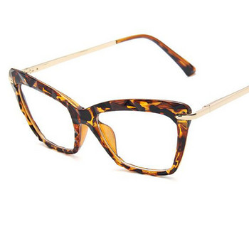 Кристално розови очила с котешки очи Модни прозрачни очила Оптични рамки за очила Cateye Прозрачни рамки за дамски очила Тенденции