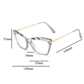 Crystal Pink Cat Eye Glasses Fashion Clear Glasses Optical Cateye eyeglasses Σκελετός Διαφανής γυναικεία σκελετοί γυαλιών Τάσεις