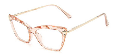 Kristalno ružičaste mačkaste naočale Modne prozirne naočale Optički okviri mačkastih naočala Prozirni okviri ženskih naočala Trendovi