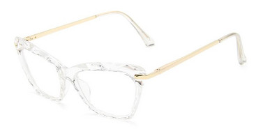 Kristalno ružičaste mačkaste naočale Modne prozirne naočale Optički okviri mačkastih naočala Prozirni okviri ženskih naočala Trendovi