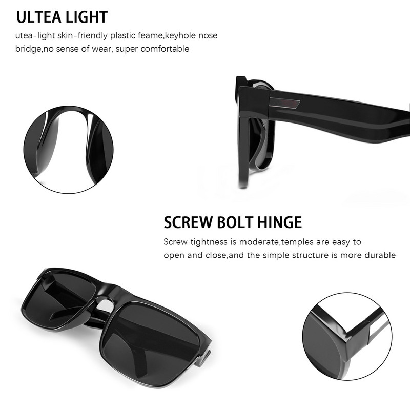 JULI Square Lielizmēra polarizētas saulesbrilles lielām galvām vīriešiem Retro vintage saulesbrilles UV aizsardzībai zvejas brilles 8130