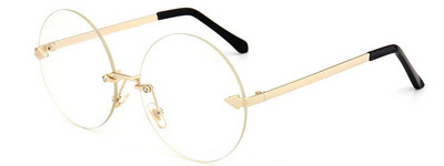 2023 Кръгли слънчеви очила без рамка Дамски парти UV400 Слънчеви очила с метална рамка Candy Colors Lady Lunette De Soleil Femme 1121T