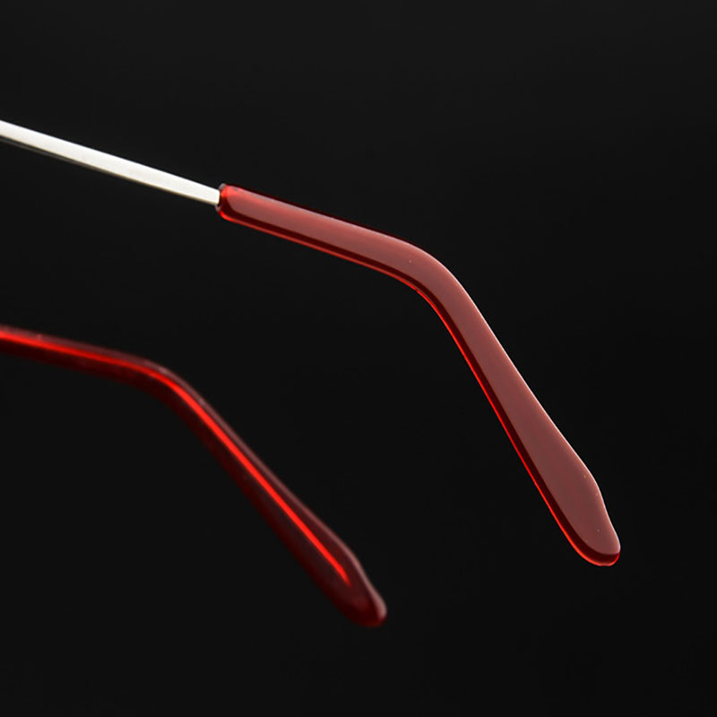 Дамска метална рамка за очила с половин рамка Титаниева рамка за очила