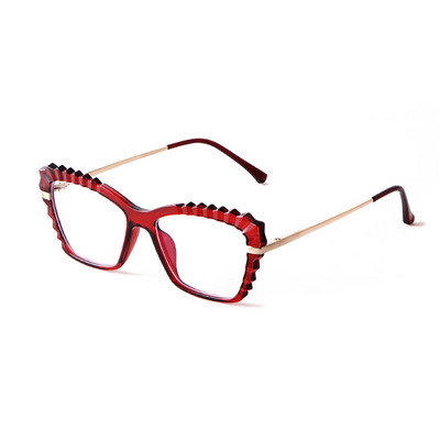 Retro veliki okvir Crveni šik leptir naočale Metalne osobnosti Debele naočale 2021 Nove modne naočale protiv plave svjetlosti Ženske Y6