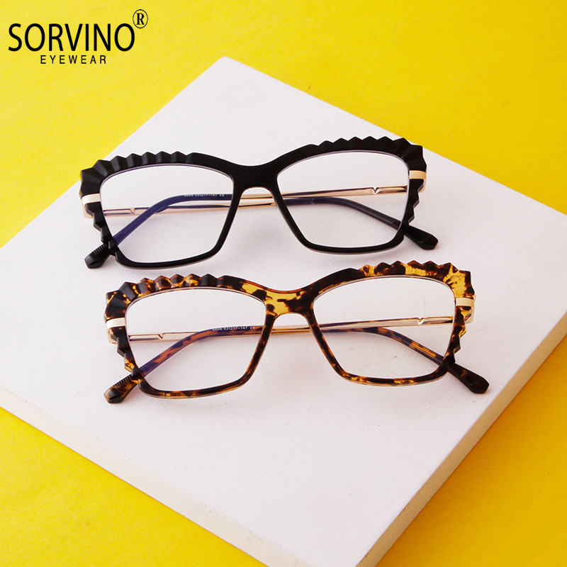 Retro veliki okvir Crveni šik leptir naočale Metalne osobnosti Debele naočale 2021 Nove modne naočale protiv plave svjetlosti Ženske Y6