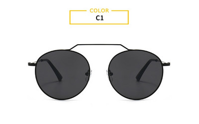 Ochelari de soare rotunzi de epocă pentru femei, ochelari de soare cu oglindă, cu rame din aliaj, de marcă de lux, 2020, negru, supradimensionați