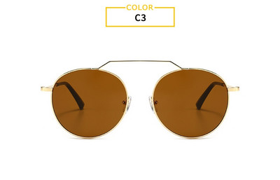 Ochelari de soare rotunzi de epocă pentru femei, ochelari de soare cu oglindă, cu rame din aliaj, de marcă de lux, 2020, negru, supradimensionați