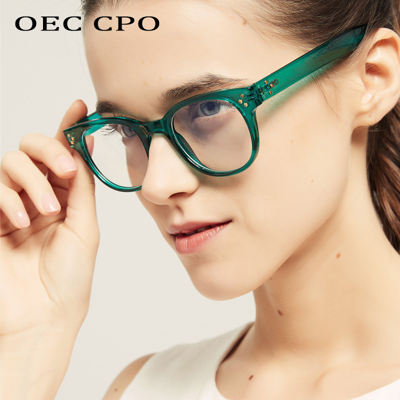 OEC CPO New Fashion Femei Ochelari Ramă Bărbați Ochelari de vedere negru leopard Rama Ochelari de epocă cu lentile clare Rama optică pentru ochelari