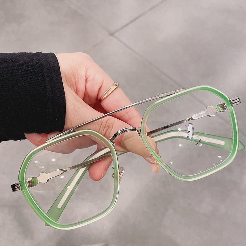 Ochelari de vedere de epocă cu dublu punte anti-lumină albastră pentru femei, nou brand, lentile clare, computer, ochelari de miopie, rame, bărbați, nuanțe pătrate