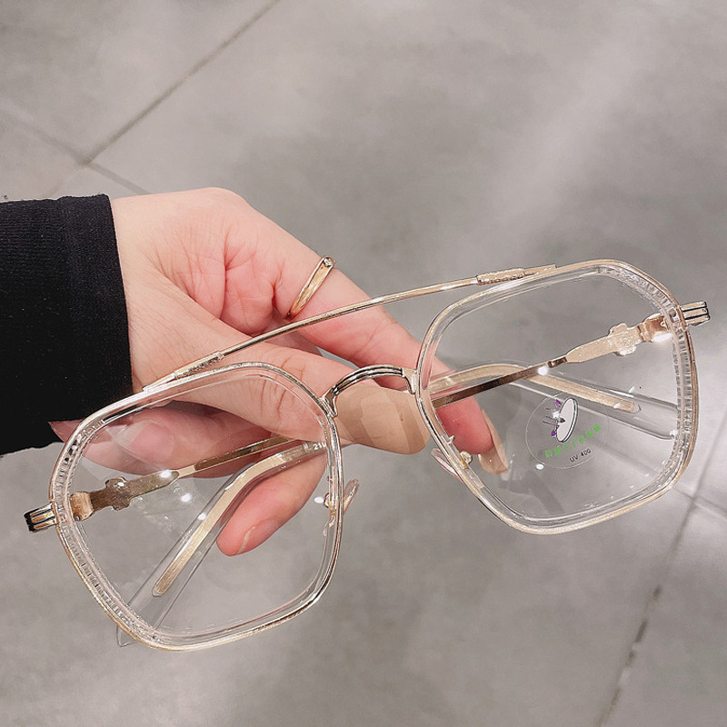 Ochelari de vedere de epocă cu dublu punte anti-lumină albastră pentru femei, nou brand, lentile clare, computer, ochelari de miopie, rame, bărbați, nuanțe pătrate