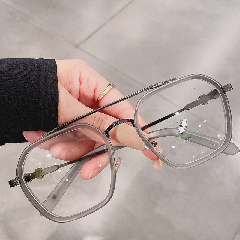 Ochelari de vedere de epocă cu dublu punte anti-lumină albastră pentru femei, nou brand, lentile clare, computer, ochelari de miopie, rame, bărbați, nuanțe pătrate